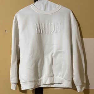 SHEIN White Bride Sweatshirt